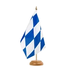 Holz Tischflagge Bayern ohne Wappen 15 x 22 cm