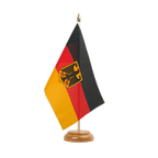 Allemagne Dienstflagge Drapeau de table 15 x 22 cm, bois