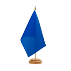Bleu Drapeau de table 15 x 22 cm, bois