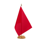 Rote Holz Tischflagge 15 x 22 cm