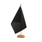 Schwarze Holz Tischflagge 15 x 22 cm