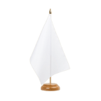 Weiße Holz Tischflagge 15 x 22 cm