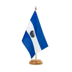 Holz Tischflagge El Salvador 15 x 22 cm