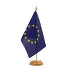 Drapeau de table Union européenne UE 15 x 22 cm, bois
