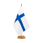 Tischflagge Finnland - 15 x 22 cm Holz