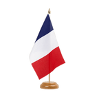 France Table Flag 6x9", wooden