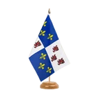 Holz Tischflagge Picardie 15 x 22 cm
