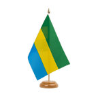Gabon Table Flag 6x9", wooden