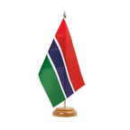 Gambia Holz Tischflagge 15 x 22 cm
