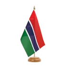 Holz Tischflagge Gambia 15 x 22 cm