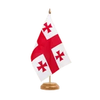 Holz Tischflagge Georgien 15 x 22 cm