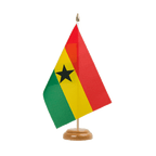 Ghana Holz Tischflagge 15 x 22 cm