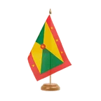 Holz Tischflagge Grenada 15 x 22 cm