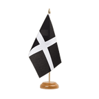 St. Piran Cornwall Holz Tischflagge 15 x 22 cm