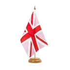 Holz Tischflagge Union Jack Pink 15 x 22 cm