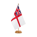 Großbritannien White Ensign Holz Tischflagge 15 x 22 cm