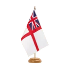 Holz Tischflagge Großbritannien White Ensign 15 x 22 cm