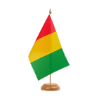 Guinea Holz Tischflagge 15 x 22 cm