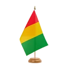 Holz Tischflagge Guinea 15 x 22 cm