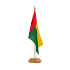 Guinée-Bissau Drapeau de table 15 x 22 cm, bois