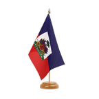Haiti Holz Tischflagge 15 x 22 cm