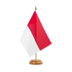 Indonesien Holz Tischflagge 15 x 22 cm