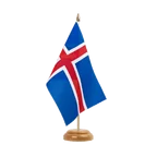 Holz Tischflagge Island 15 x 22 cm