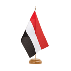 Jemen Holz Tischflagge 15 x 22 cm
