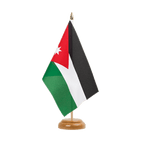 Tischflagge Jordanien - 15 x 22 cm Holz