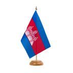 Kambodscha Holz Tischflagge 15 x 22 cm