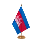 Cambodia Table Flag 6x9", wooden