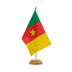 Kamerun Holz Tischflagge 15 x 22 cm