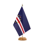 Holz Tischflagge Kap Verde 15 x 22 cm