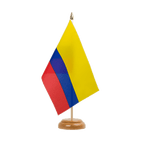 Kolumbien Holz Tischflagge 15 x 22 cm