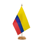 Holz Tischflagge Kolumbien 15 x 22 cm