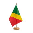 Kongo Holz Tischflagge 15 x 22 cm
