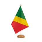 Holz Tischflagge Kongo 15 x 22 cm
