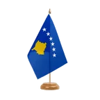 Holz Tischflagge Kosovo 15 x 22 cm