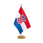 Croatia Table Flag 6x9", wooden