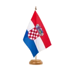 Holz Tischflagge Kroatien 15 x 22 cm