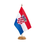 Drapeau de table Croatie 15 x 22 cm, bois