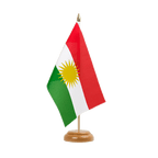 Drapeau de table Kurdistan - 15 x 22 cm, bois