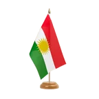 Holz Tischflagge Kurdistan 15 x 22 cm