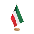 Holz Tischflagge Kuwait 15 x 22 cm