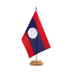 Holz Tischflagge Laos 15 x 22 cm