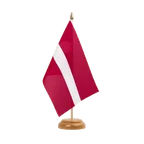 Latvia Table Flag 6x9", wooden