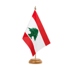 Libanon Holz Tischflagge 15 x 22 cm