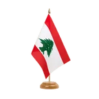 Holz Tischflagge Libanon 15 x 22 cm