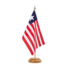 Liberia Holz Tischflagge 15 x 22 cm