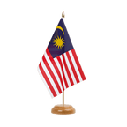 Malaysia Holz Tischflagge 15 x 22 cm